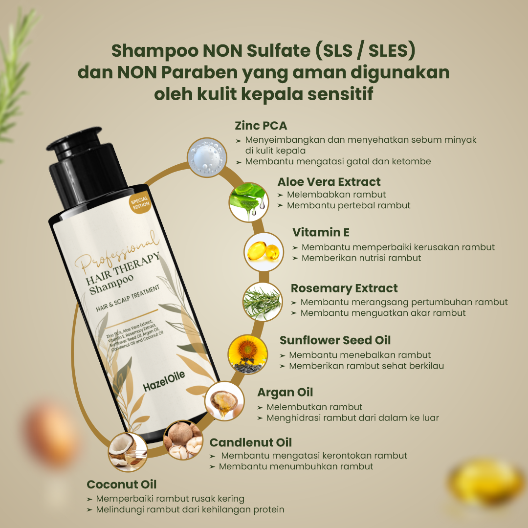 HazelOile Professional Hair Therapy Shampoo (PHTS) 100ml - Image 2