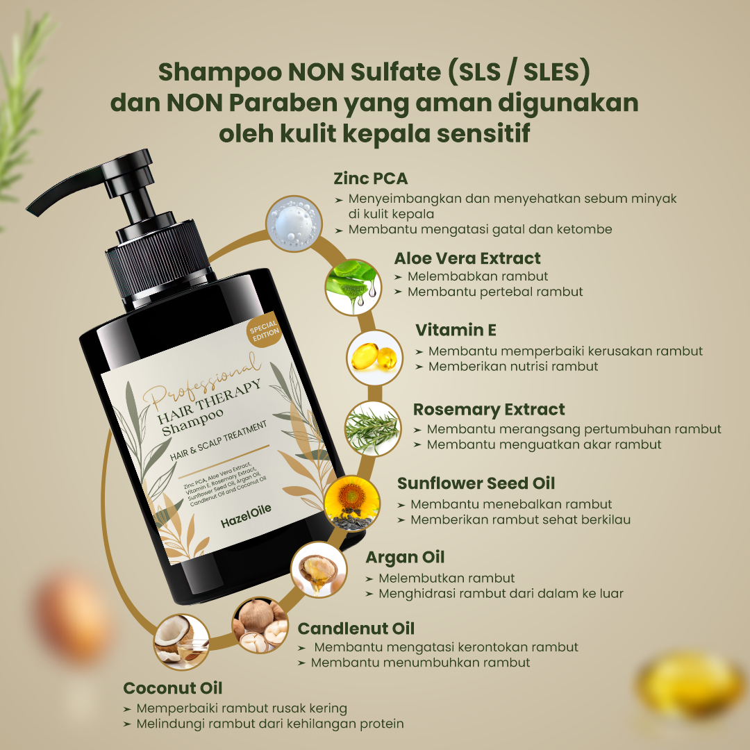 HazelOile Professional Hair Therapy Shampoo (PHTS) 250ml - Image 2
